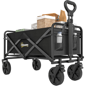 Outsunny Folding Outdoor Storage Bag with Telescopic Handle by Outsunny