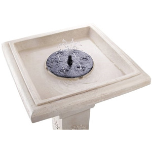 Budding Dahlia Solar Bird Bath Water Feature with Lights - White by Primrose