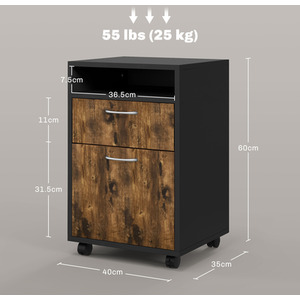 HOMCOM Filing Cabinet With Drawer by HOMCOM
