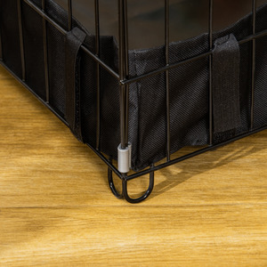 PawHut Small Animal Habitat No Leaking Bottom, Safety Locking System - Black by PawHut