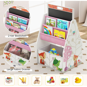 Double-Sided Kids Art Easel Toddler Table Chair Set by Costway