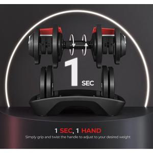 12-in-1 Adjustable Free Weight Dumbbells Set for Home Gym - Black / 18kg by Yaheetech