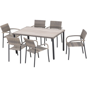 Matara 6 Seater Dining Set - Grey