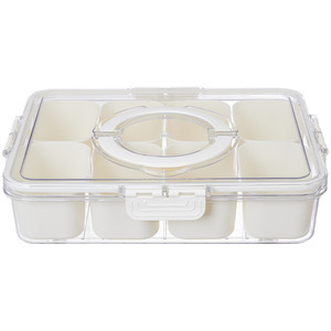 Livingandhome Multi-Compartment Fridge Storage Container by Livingandhome