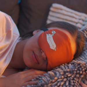 Sleepy Animal Hot and Cold Gel Packs Soothing Eye Mask - Brown / Dachshund by Ultra