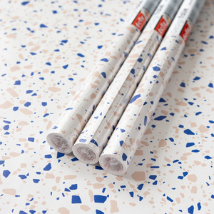 dc fix Terrazzo Blue Self Adhesive Vinyl Wrap for Worktops and Furniture by d-c-fix