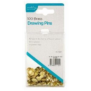 Drawing Pins - Brass - Brass / 100 by Ashley