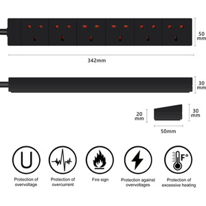 6 gang Extension Leads by ExtraStar