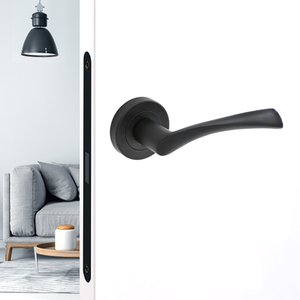 Apex Matt Black Door Lever Handles - Pair of Handles - Matt Black by DecorAndDecor