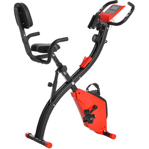 HOMCOM 2-in-1 Upright Exercise Bike - Red by HOMCOM