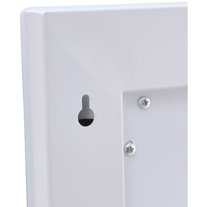 Large Rectangular LED Bathroom Mirror with Digital Clock - White by Livingandhome