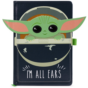 Star Wars The Mandalorian 'I am all ears' Novelty Notebook - Dark Blue by Star Wars