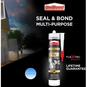 Unibond Seal and Bond Sealant Cartridge Translucent Multi Purpose Adhesive, 291g - Buy 1 by Unibond