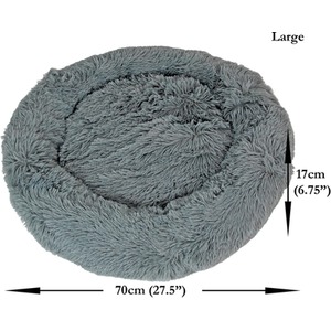 Fluffy Dog Bed in Grey - Grey / L by Actiaspet