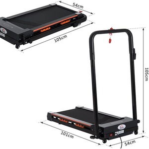 HOMCOM Electric Motorised Walking Machine Treadmill - Black by HOMCOM