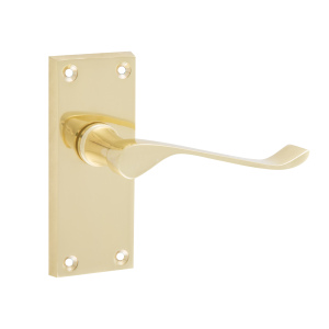 Venice Lever Handle Latch Set - Brass by Hiatt