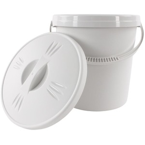 Junior Joy Nappy Bin with Lid - White by Junior Joy