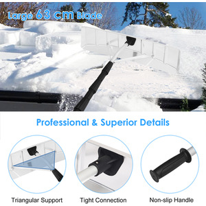 200cm-630cm Roof Cleaning Tool Telescoping Snow Removal Tool - Silver by Costway