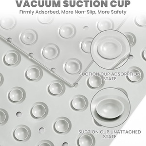 Bath Mat With Suction Cup Drainage Holes