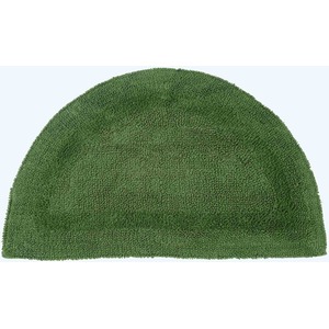 Luxury Reversible Semi Circle Bath Mat - Green by Homescapes