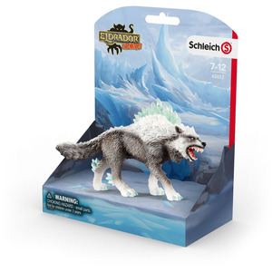 SCHLEICH Eldrador Snow Wolf Toy Figure - 42452 - White by SCHLEICH