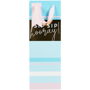 Pack of 2 Pastel Bubbly Bottle Gift Bags - Blue