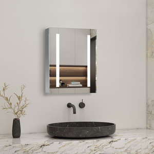 AICA LED Bathroom Mirror Cabinet - White / 45cm by AicaBathroom