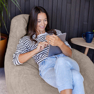 icon Dalton Gaming Bean Bag Chair, Set of 2 - Stone by icon