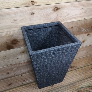 Tall Slate Effect Garden Planter - Grey by Samuel Alexander