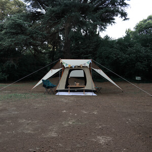 Active Sport 4 Person Tent - White and Grey