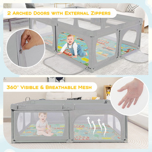 Baby Activity Center Baby Playpen with Mat by Costway