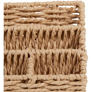 Rattan Desk Organiser - Brown