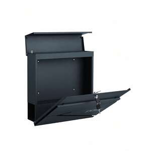 Lockable Post Box Mounted on the Wall - Grey by SONGMICS