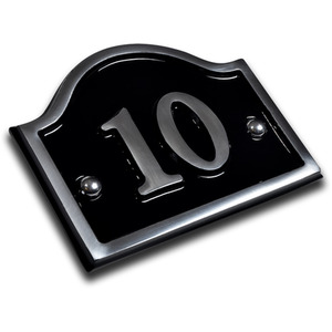 Aluminium Bridge House Number 10 - Black by The house nameplate company