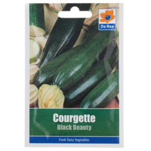 Courgette Black Beauty Seed Packet by De Ree