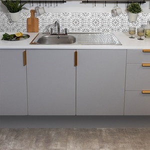 dc fix Matt Light Grey Self Adhesive Vinyl Wrap for Kitchen Doors and Furniture - Light Grey / 67.5cm x 2m (pack of 3) by d-c-fix