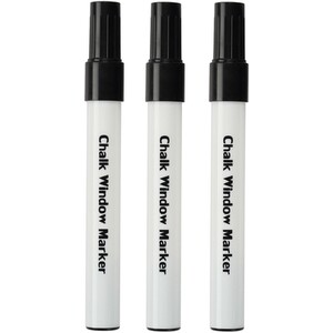Pack of Three White Liquid Chalk Window Markers by i-doodle