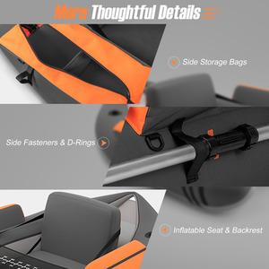 Portable Fishing Boat with Pump - Grey by Costway