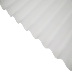White PVC Corrugated Roof Panel - Translucent / 200cm by Livingandhome