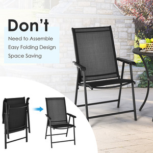 Set of 4 Folding Garden Chairs by Costway