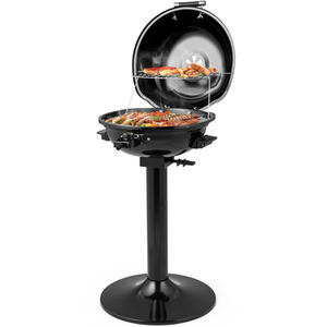 Electric BBQ Grill Portable Standing Grill - Black by Costway