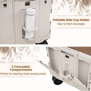 Collapsible Wagon Cart Foldable Utility Cart by Costway