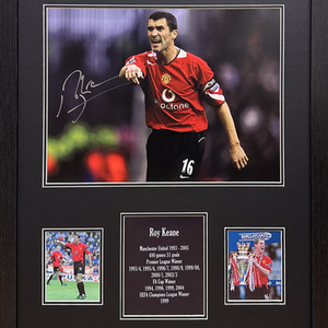 Roy Keane Signed and Framed Manchester United Photo - Red by Allstarsignings