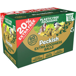 Pack of 50 Peckish Extra Goodness Balls - Brown