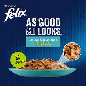 Felix As Good as it Looks Jelly Cat Food - Ocean Feast / 12 by Felix