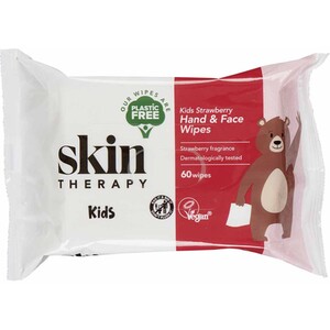 Skin Therapy Kids Hand & Face Wipes - White