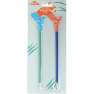 Pack of 2 Dinosaur Fidget Pencils by i-doodle