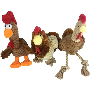 Giggling Chicken Dog Toy by Clever Paws