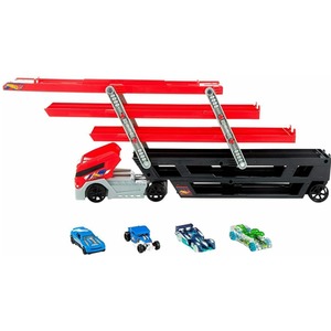 Mega Hauler Truck Transporter with 6 Expandable Levels - Red / 5 by Hot Wheels