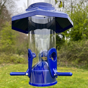 Squirrel Proof Hanging Bird Seed Feeder - Blue by Selections